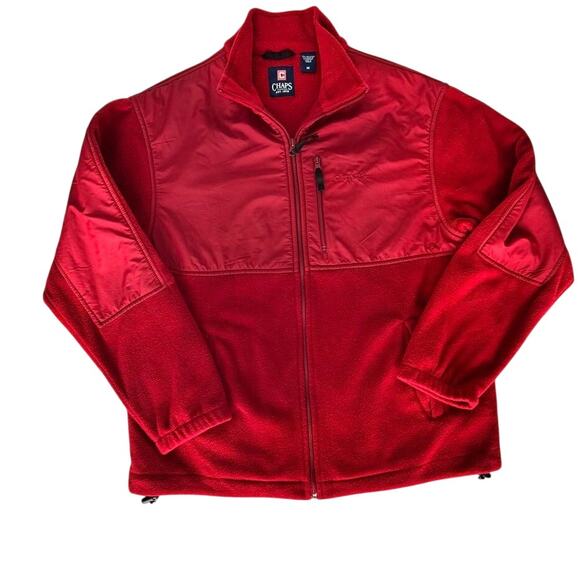 Chaps Red Jacket Full Zip size M - Picture 1 of 11